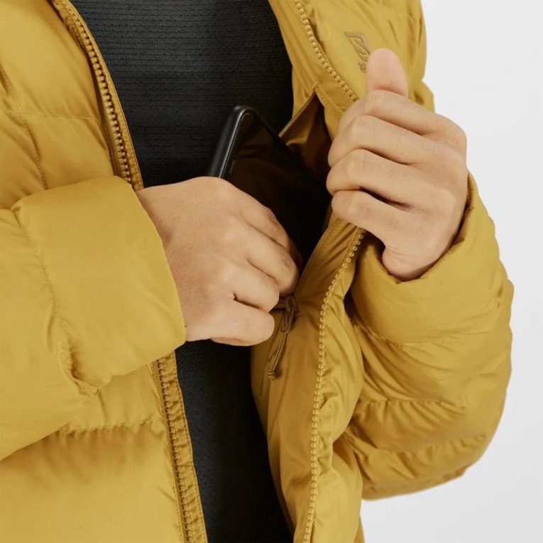 Salomon Essential Xwarm Men's Insulated Jackets Yellow | CA 39Q54